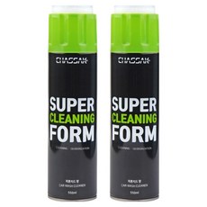 차싹 슈퍼 클리닝폼 실내세차 세정제, 550ml, 2개