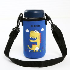 한봄누리 크로스 컵 홀더 가방, 블루 공룡, 1개