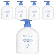 AVCA Native Baby 溫和不流淚環保多合一洗髮沐浴露, 5個, 500ml