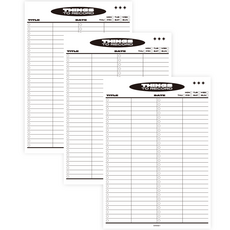 마넷 세로형 레코드 단어장 노트패드 B5, 블랙, 50매, 3개