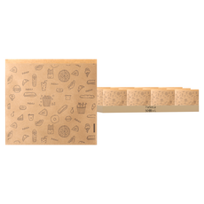 FaSoLa DIY 多用途食品用卡通防油紙袋 L 50個, 棕色, 2組