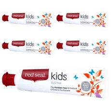레드씰 내추럴 키즈 SLS FREE 치약, 75g, 5개
