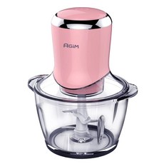 AGiM 法國阿基姆 多功能食物料理機 AM-101, 1.2公升 加厚玻璃碗, 420不鏽鋼刀片, S型立體刀片, 2500轉/分鐘, 185 x 158 x 238cm, 粉色, 1個