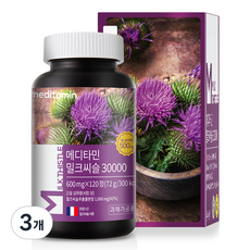 메디타민 밀크씨슬 30000 72g, 120정, 3개