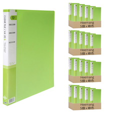 Heemang 透明文件夾 20頁 淺綠色 5入, 20個, 綠色