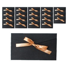 Maket Gamseong 緞帶素色信封, 黑色, 20個