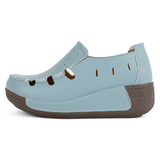 제이슈 소가죽 루나리 펀칭 통굽 슬립온 5.5cm