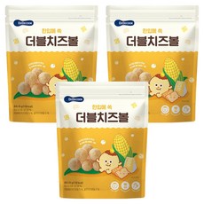 베베쿡 더블치즈볼 과자, 치즈, 25g, 3개