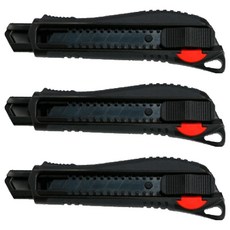 Peace Tools 和平 309 美工刀, 3個, 黑色