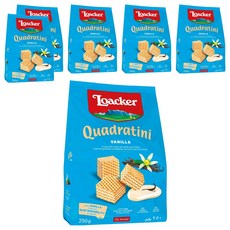 Loacker 萊佳哈斯 方角哈斯餅 香草口味, 250g, 6包