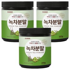 백세팔팔 녹차분말, 3개, 200g