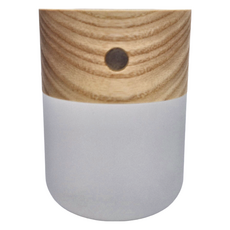 GOOD 日式簡約原木無水香薰LED燈, 白蠟木色, 玻璃, 黃銅, 65mmx65mmx90mm, 310g