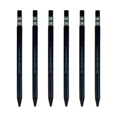 아이비스 노크식 삼각 홀더 펜슬 2B, 블랙, 6개