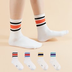 Sockpiens 女款線條滑冰襪4雙組