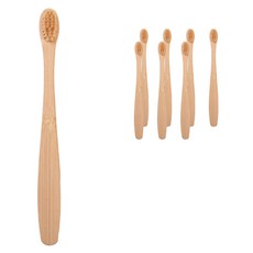 Enriini 撞色竹牙刷 棕色, 8個, 1入