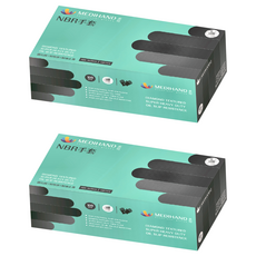 MEDIHAND 美恆 NBR鑽石紋手套 特厚款 100個, 黑色, M, 2盒