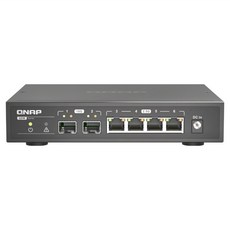 QNAP 威聯通 QSW-2104-2S 6埠 Multi-Gig 五速無網管型交換器 10GbE及2.5GbE網路傳輸 隨插即用, 1個