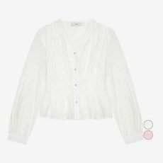 VIKI 女款泡泡袖V領襯衫 TKBAC2409