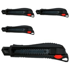 피스코리아 평화 커터칼 309, 블랙, 4개