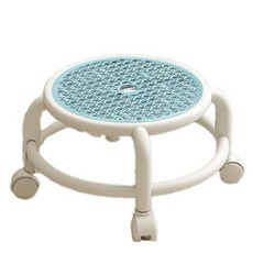 Inareum 多用途矮腳滾輪透氣椅, 1個, 藍色