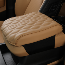 MAYTON 第四代 Carnival KA4 專用皮革扶手主控台扶手靠墊 + 防塵袋, 馬鞍棕, 1個