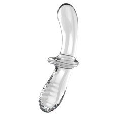 Satisfyer 愉悅新革命 Double Crystal 雙向玻璃按摩棒, 晶透, 1支