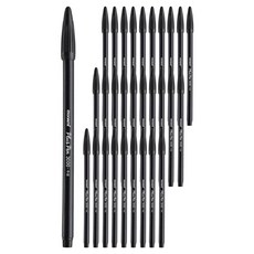 모나미 플러스펜 3000 DZ 0.4mm 12p, 흑색, 3개