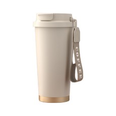 日式雙飲手提 316不鏽鋼咖啡杯, 9.2 x 18.2cm, 顏色隨機, 530ml, 1個