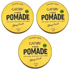 GATSBy 隨意纖維髮油膠, 3個, 80g