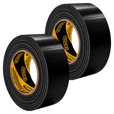 신일테이프 초강력 면테이프 48mm x 25m, 블랙, 2개