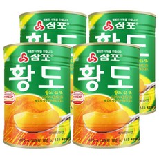 삼포 황도 슬라이스 통조림, 4개, 400g