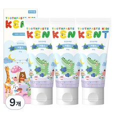 켄트 키즈 어린이치약 저불소 블루베리향, 60g, 9개