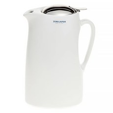 ZERO JAPAN 時尚冷熱陶瓷壺 白色 ERC-BBN-09WH, 1.2L, 1個