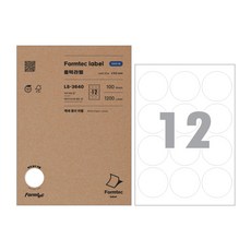 Formtec 分類標示用標籤 LS-3640, 12格, 100張