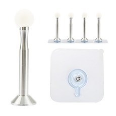 免打孔不鏽鋼一字型消音門擋, 5個