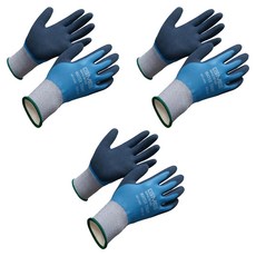 Gmg 防水塗層工作手套, 混色, 3雙