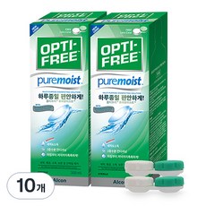 옵티프리 퓨어모이스트 렌즈세정액 300ml + 렌즈케이스, 10개
