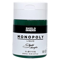 쉴드 모노폴리 아크릴물감 635 Middle Green, 250ml, 1색