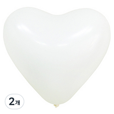 파티쇼 수입 스탠다드 하트 풍선 30cm 100p, 화이트, 2개