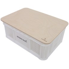 snowowl 多用途攜帶箱 + 基本款上板, 白色 + 木色, 1個