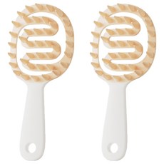 THE ZAKKA 頭皮矽膠按摩刷, 2個, 白色