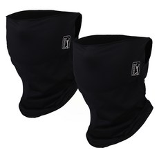 PGA TOUR 男女適用涼爽防曬面罩, 黑色, 2個