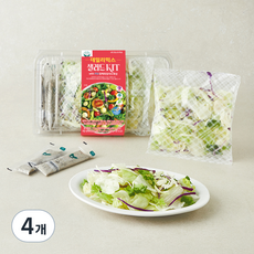 피그인더가든 데일리믹스 샐러드 + 저당 참깨흑임자드레싱 KIT 3개입, 315g, 4개
