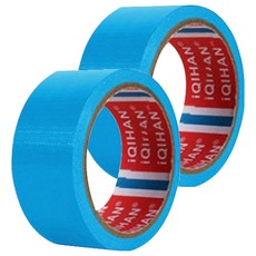 iQIHAN Dada 高黏度強力布膠帶 45mm x 20m, 天藍色, 2個