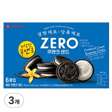 롯데제로 쿠앤크 샌드, 288g, 3개