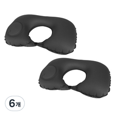 앤티스 차량용 이지펌핑 에어 목쿠션, 블랙, 6개