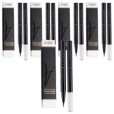 amortals爾木萄 跌落彩虹彩色眼線液筆 C01 胖仔黑布林 5入 防水持久, 黑布林