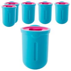 플라이토 실리콘 욕실 흡착식 칫솔꽂이 홀더, 블루, 6개