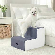 레토 강아지 논슬립 2단 계단, 그레이, 1개