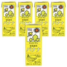 KIKKOMAN 龜甲萬 豆乳 香蕉風味, 200ml, 5入
